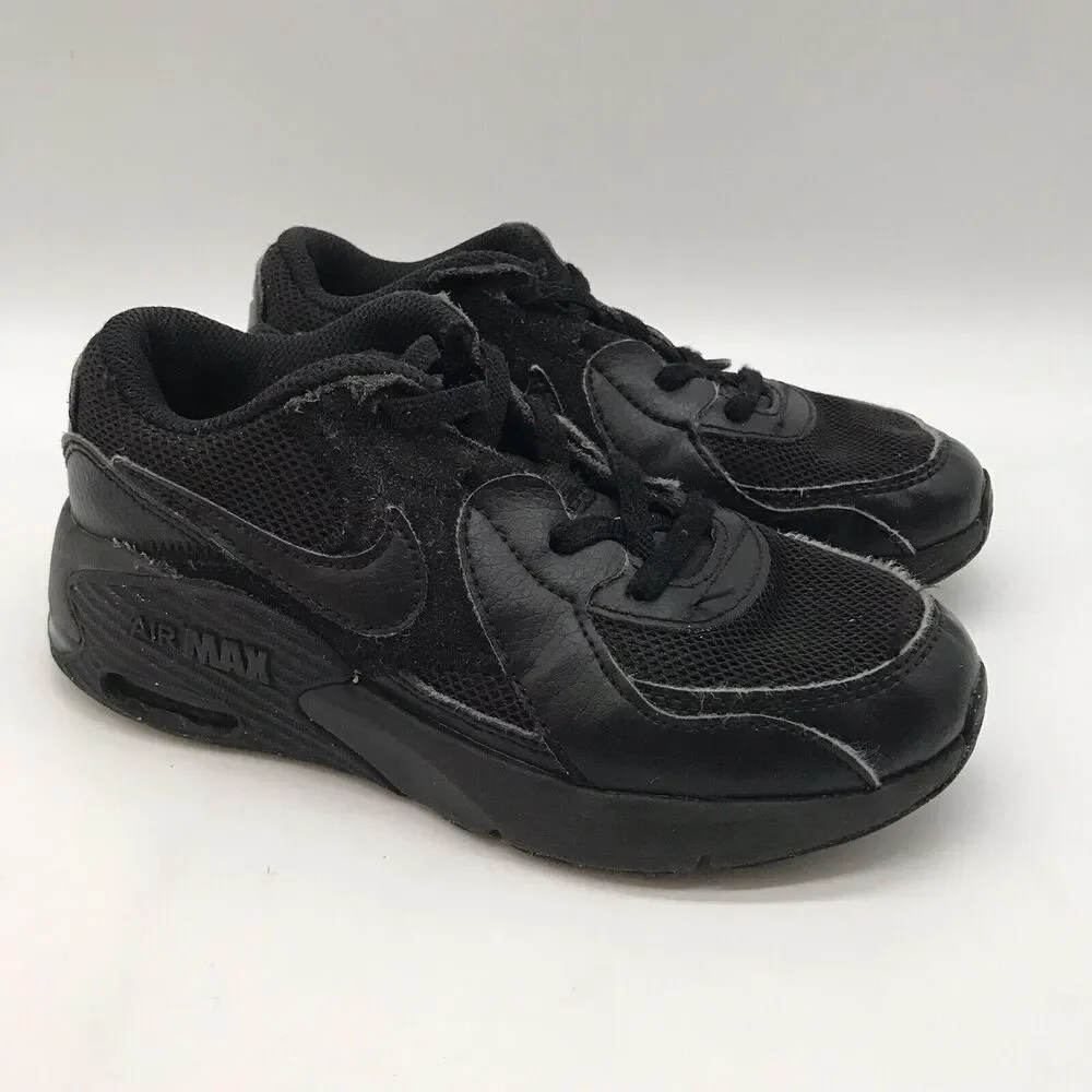 Nike Air Max Excee (PS) Triple Black Boy's 1Y Sneaker CD6892-005 Lace Up Low Top